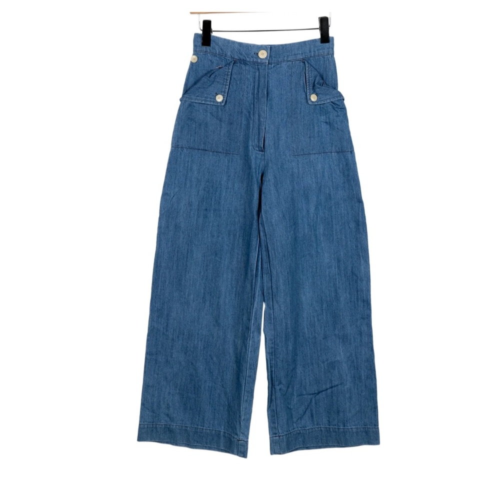 Ilana Kohn Mia Pants in Chambray Women Size 4 - Picture 2 of 12